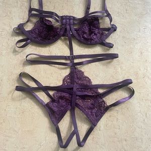 Lace strappy bodysuit